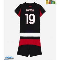 AC Milan Youssouf Fofana #19 Hjemmedraktsett Barn 2025-26 Kortermet (+ Korte bukser)